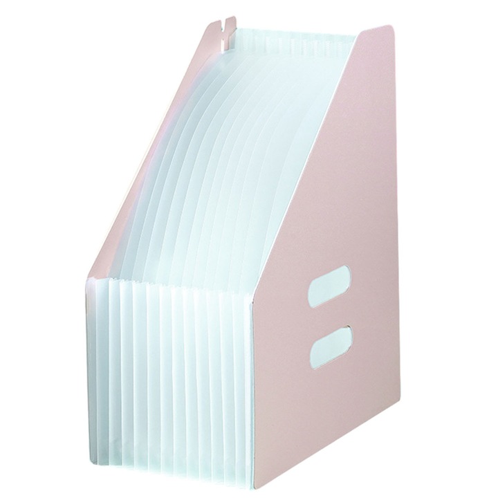 Папка за документи A4 10 бр. PVC с розов цип