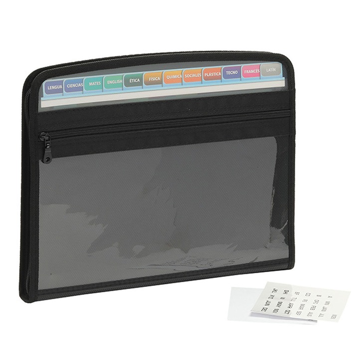 Органайзер за документи, A4, черен