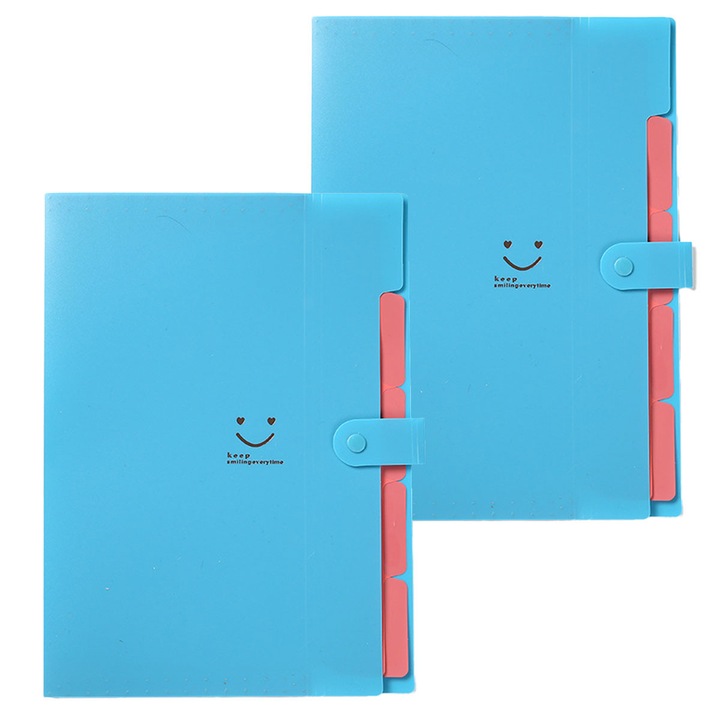 Комплект от 2 цветни папки, А4, сини