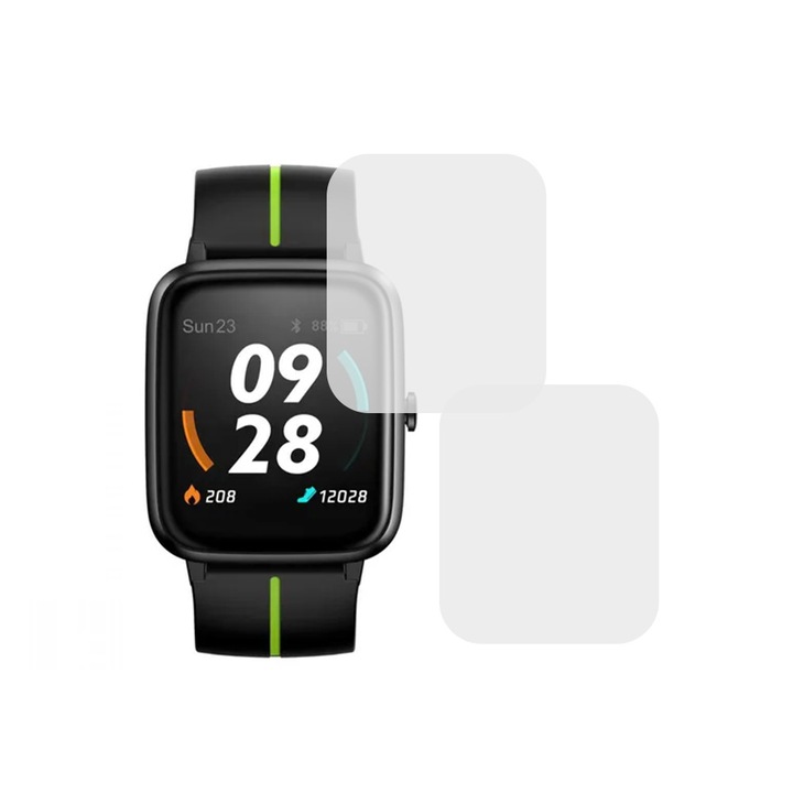 Комплект от 2 x фолио, съвместимо с Ulefone Watch GPS, Comando Shield Full Glue, Renewable силиконов хидрогел, Anti-shock и против счупване, SlimLine NanoShield, Transparent