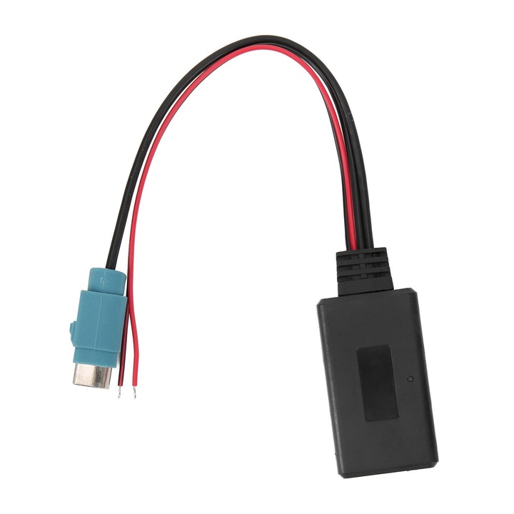Bluetooth 5.0 AUX adapter autórádióhoz, TNEAYWHE, mikrofon a tiszta hívásokhoz, 12V, kompakt
