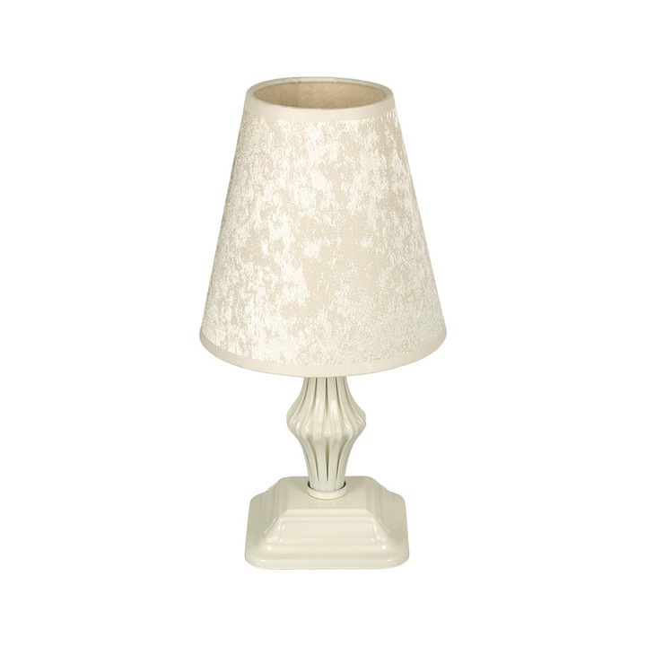 Lampa de masa Lightstyle Ashley Galata Ecru, 1xE27, Crem
