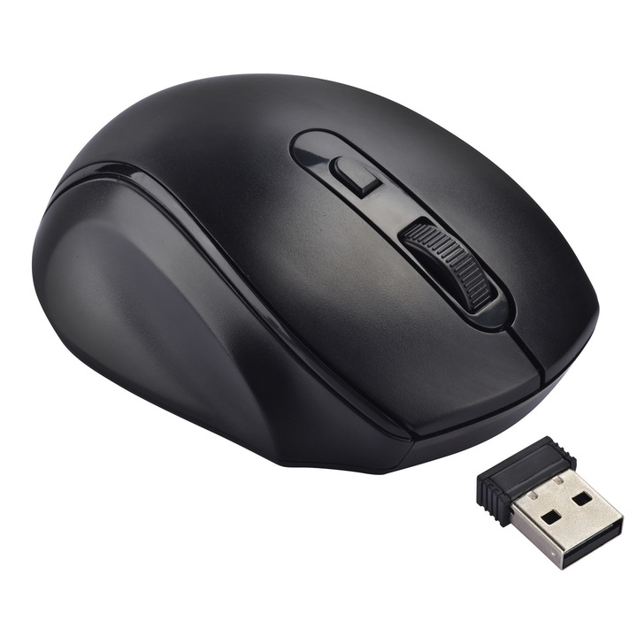 Безжична мишка Zeaicos, 2.4G, 6 бутона, 800-1600 DPI, черна