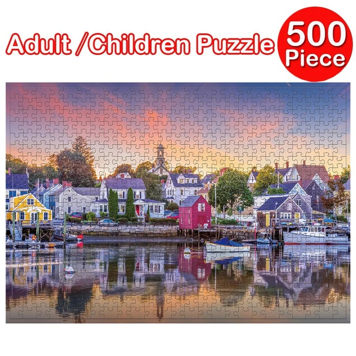 Пъзел за възрастни, 500 части, многоцветен, 46x28см, пълен комплект