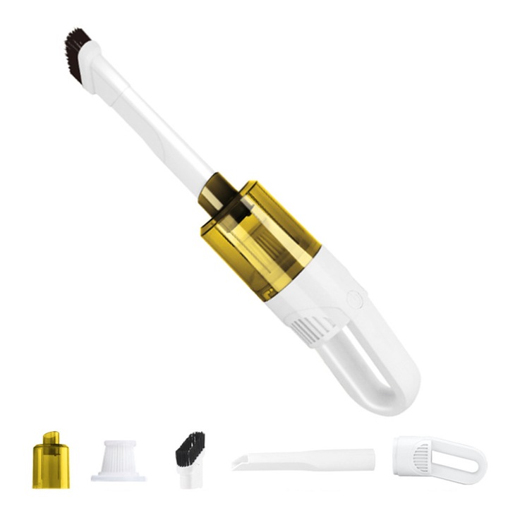Aspirator portabil fara fir, filtru HEPA, accesorii incluse, pentru interior