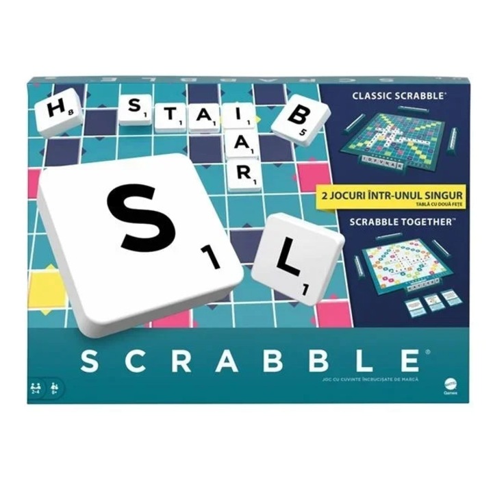 Joc de societate Scrabble, 2-4 jucatori, varsta 8+ ani, 37x4x26.5cm, multicolor