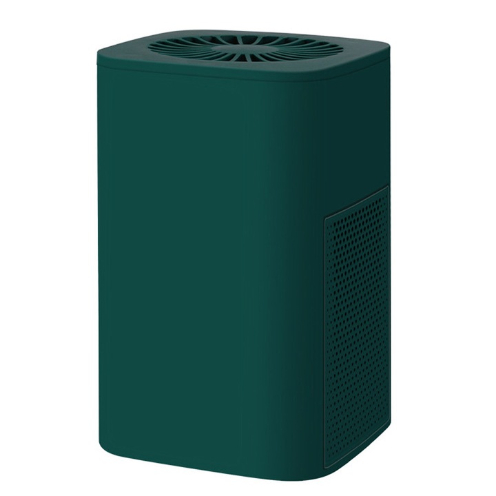 Purificator de aer Zeaicos, 360 intake, pentru camere mari, verde, 20m²