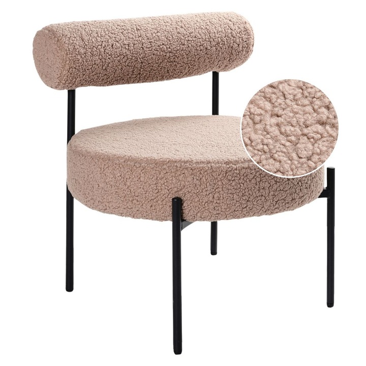 Fotel Alpha Buklé Tópszín