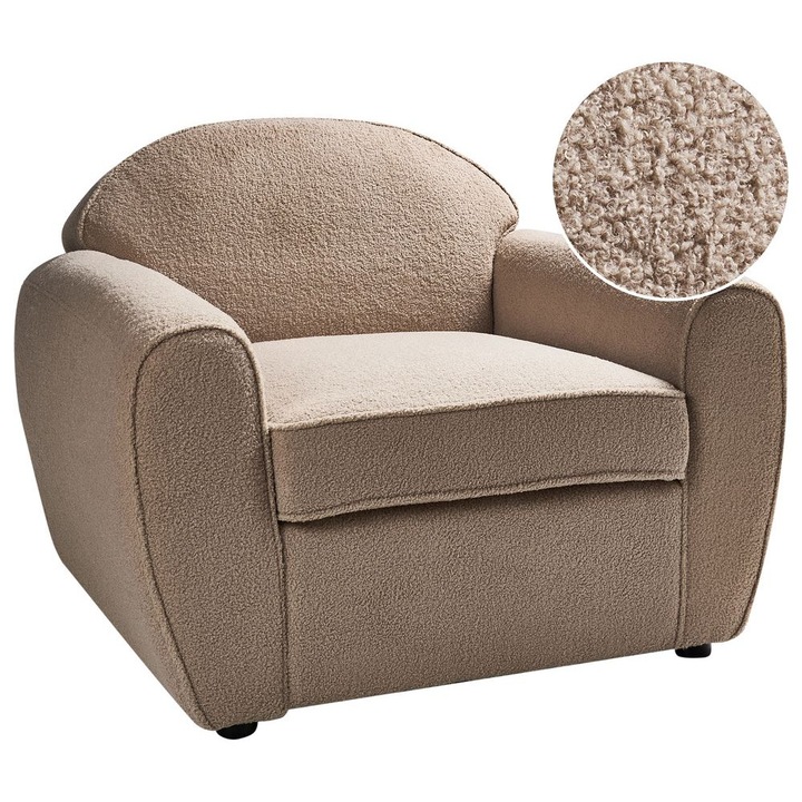 Fotoliu Ellede Boucle Maro deschis