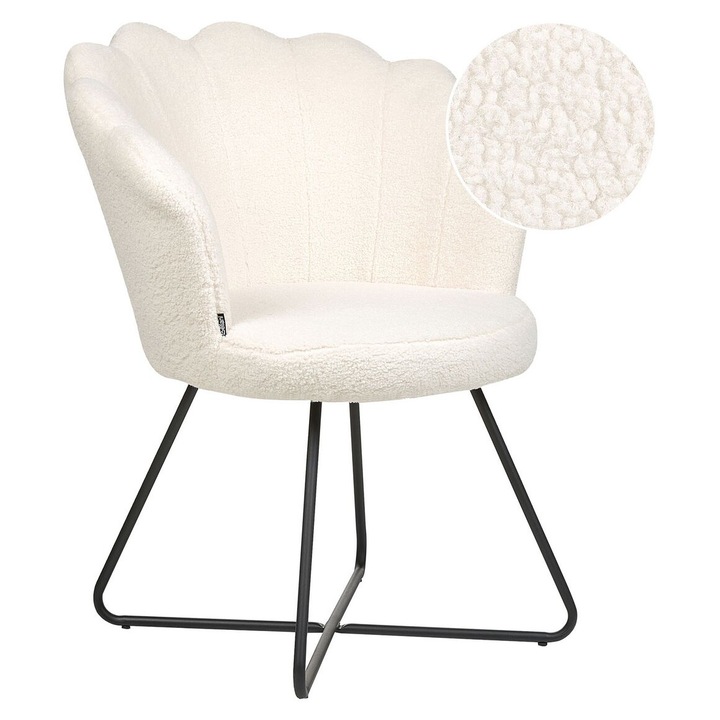 Fotoliu Lovelock Boucle Alb