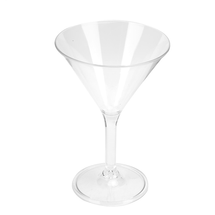 Átlátszó, strapabíró műanyag koktélpohár 250ml