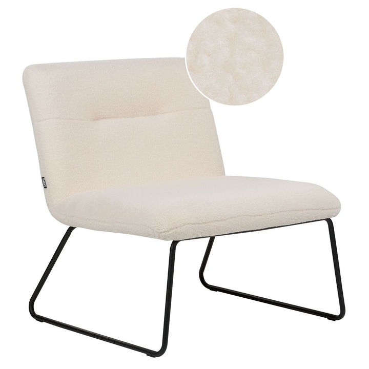 Fotoliu Cotulla Boucle Alb