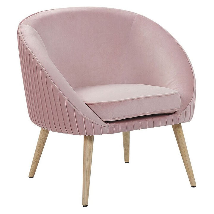 Fotoliu Tromso Catifea Roz