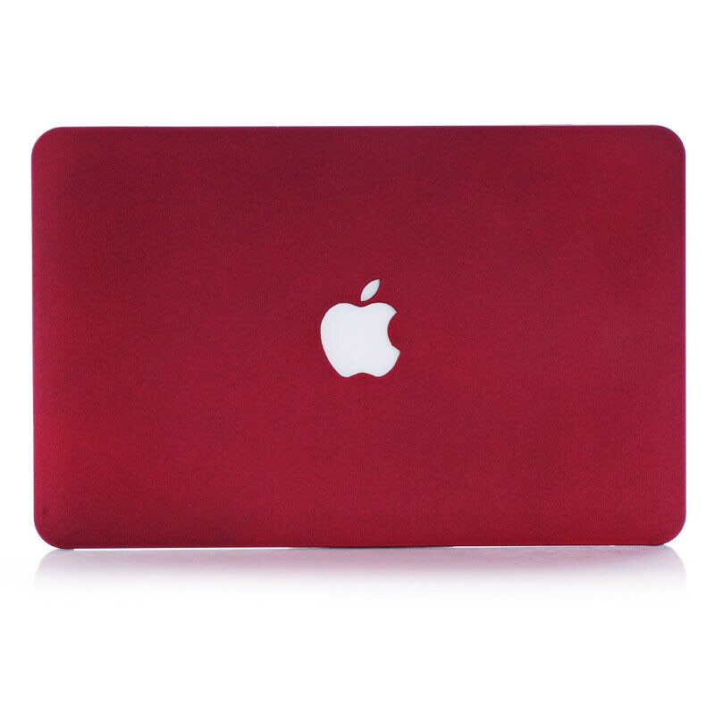 Carcasa rosie mata pentru MacBook, design decupat, 13,6 inch, material PVC, pentru A2681/A3113/A3240, rezistenta la zgarieturi, rezistenta la cadere