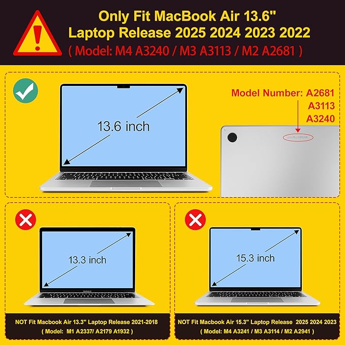Husa pentru laptop pentru MacBook Air A3240/ M3113 /M2/ A2681, 13,6 inch, material PVC, roz, design decupat