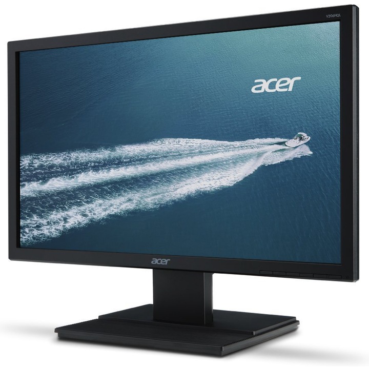 Монитор LED Acer 19.5", Wide, HD, VGA, Черен, V206HQLAB