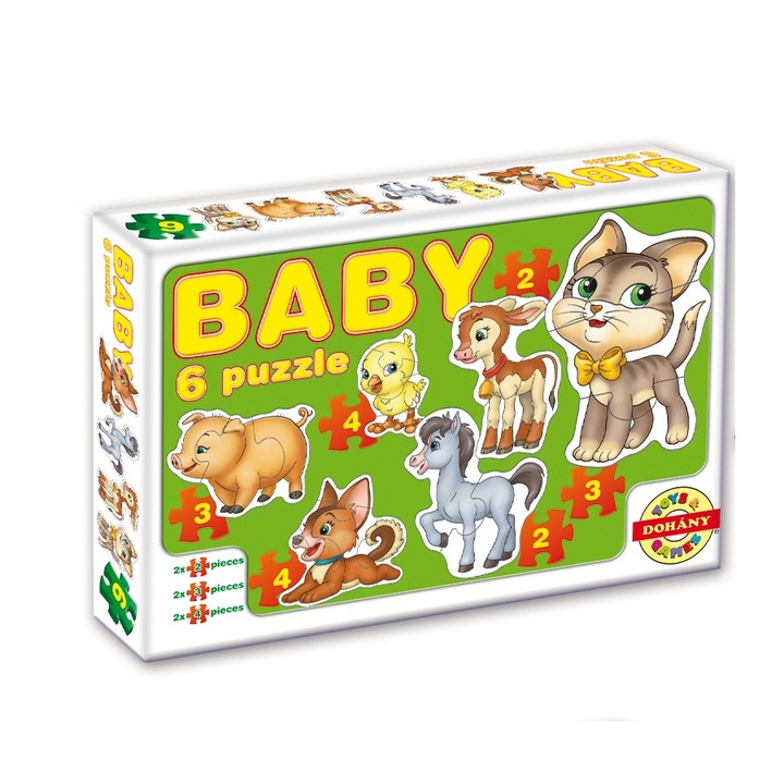 Háziállatos baby puzzle