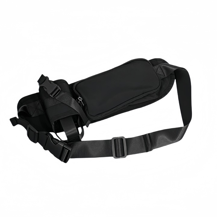 TasyPins hátizsák, sport övtáska, fekete, nejlon, könnyű, vízálló