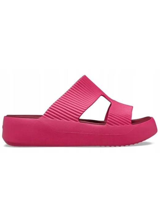Crocs, Slapi Femei, Getaway Groove Platform 210701 Strap, Roz, Roz, 41-42