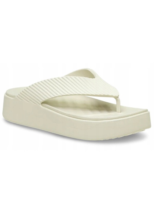 Crocs, Дамски джапанки Croslite, Getaway Groove Platform 210700 Flip, Бежови, 41-42