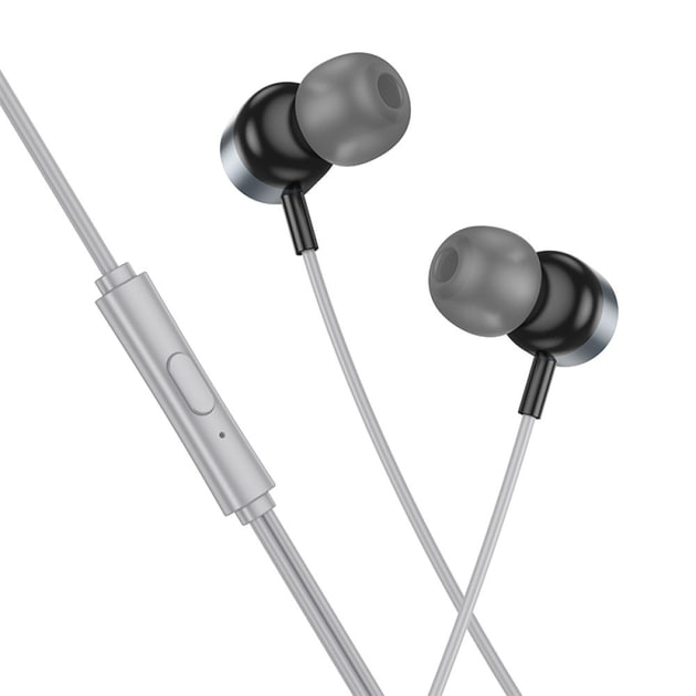 Casti cu Fir Hoco (M122), In Ear, USB-C, 1.2m, Mic & Volume Key, HiFi, Gray