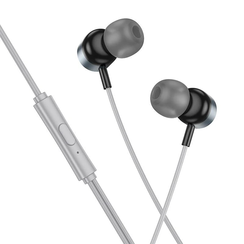 Casti cu Fir Hoco (M122), In Ear, 3.5mm, 1.2m, Mic & Volume Key, HiFi, Black