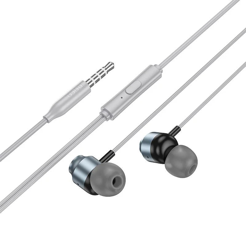 Casti cu Fir Hoco (M122), In Ear, 3.5mm, 1.2m, Mic & Volume Key, HiFi, Black