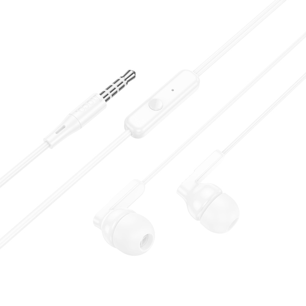 Casti cu Fir Hoco (M121), In Ear, 3.5mm, 1.2m, Mic & Volume Key, HiFi, White