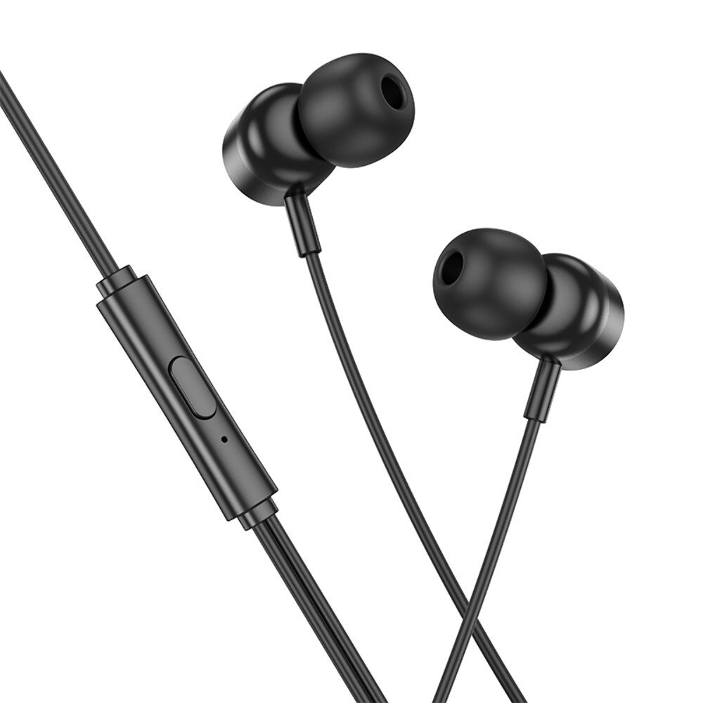 Casti cu Fir Hoco (M122), In Ear, USB-C, 1.2m, Mic & Volume Key, HiFi, Black