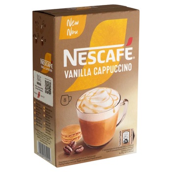 Nescafe Capuccino Vanilla, 8 plicuri, 112g Nescafe Capuccino Vanilla, 8 plicuri, 112g