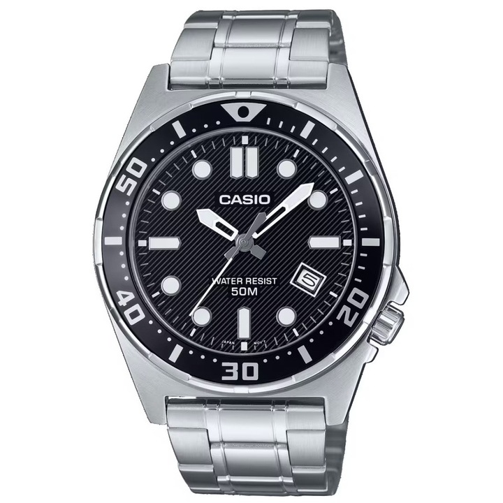 Ceas pentru barbati Casio, quartz, metal, set cu cutie