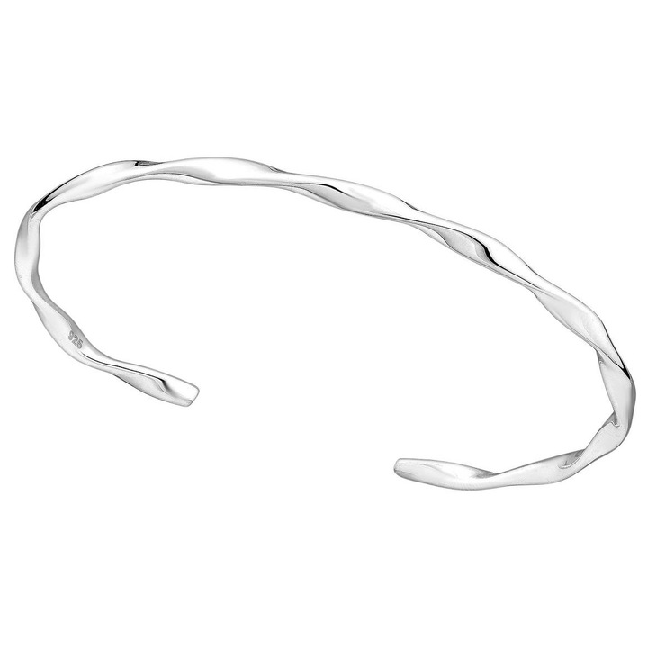 Bratara din argint 925 pentru femei, fara inchidere, Silver Shine, marime M/L