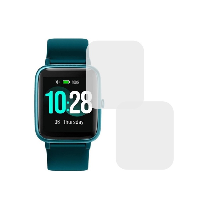 Комплект от 2 фолиа, съвместими с Ulefone Watch, Comando Shield Full Glue, Renewable силиконов хидрогел, Anti-shock и против счупване, SlimLine NanoShield, Transparent