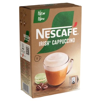 Nescafe Capuccino Irish, 8 plicuri, 112g Nescafe Capuccino Irish, 8 plicuri, 112g