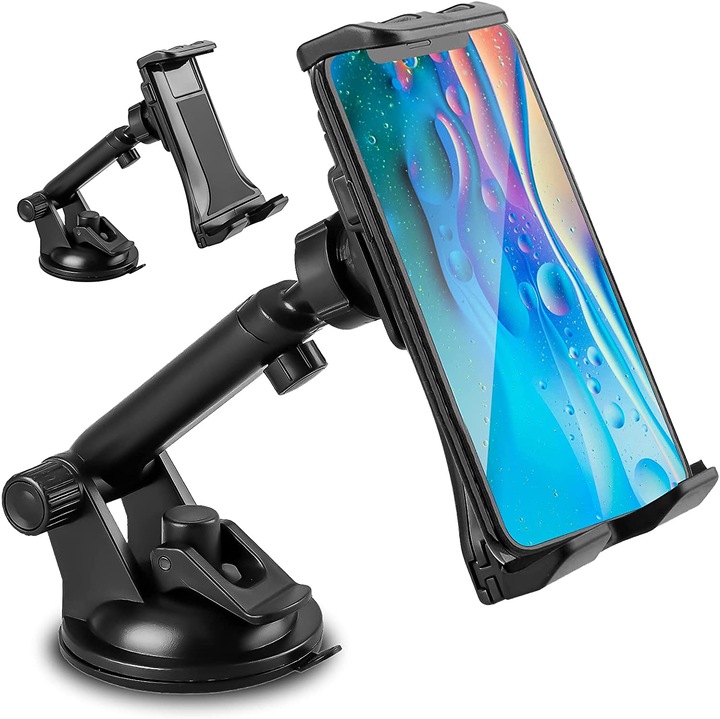 Suport auto universal pentru telefon si tableta, negru, 3.5-10.1 inch, 1 buc