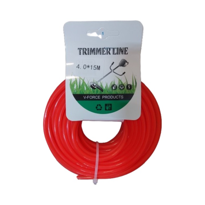 Fir rotund pentru trimmer / motocoasa, Grosime 4 mm, Lungime 15 m