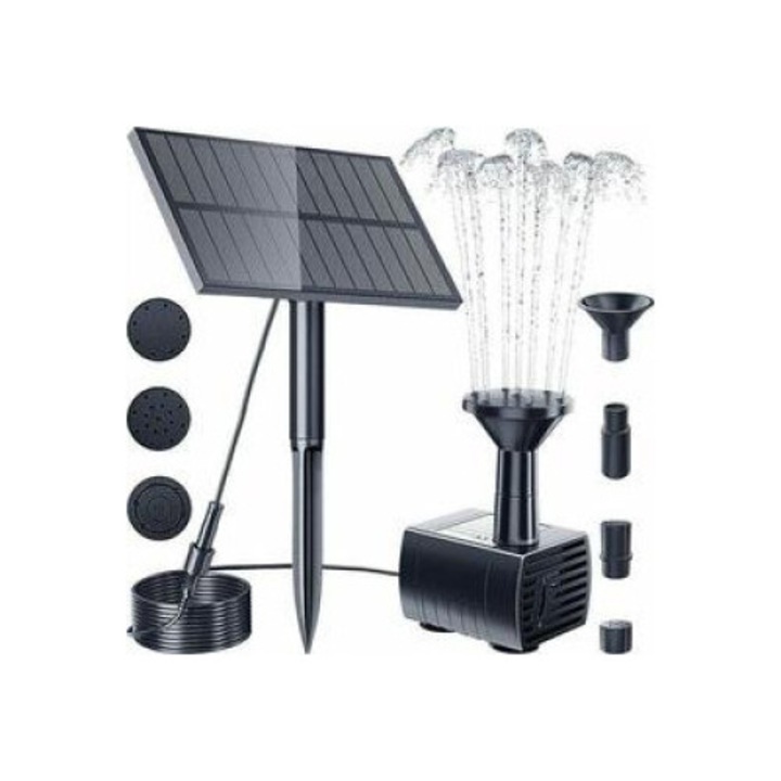 Комплект за соларен фонтан, AMRINUGL, безчетков мотор, потопяема помпа, идеален за басейни и градински декорации