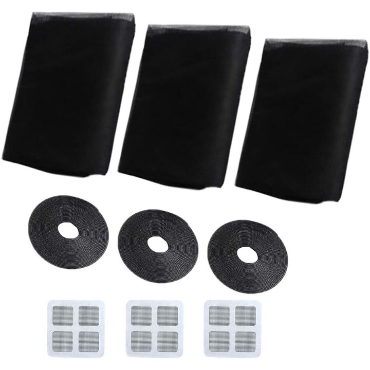 Kit de reparare plasa de fereastra ecologic, vizibilitate ridicata, design respirabil, set 3 bucati
