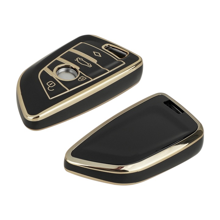 Husa Cheie Auto protectie Premium 4 butoane pentru Bmw G30 F30 F20 F10 1 2 3 5 6 7 8 Series M5 X1 X2 X3 X4 X5 X6 X7 TPU Negru