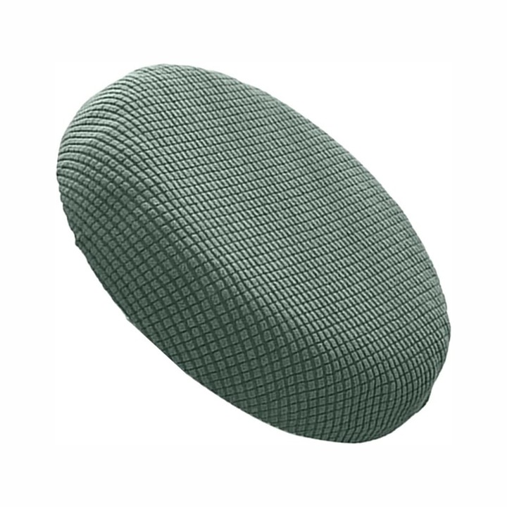 Husa rotunda pentru taburete, Enforose, verde matcha, elastica, usor de curatat
