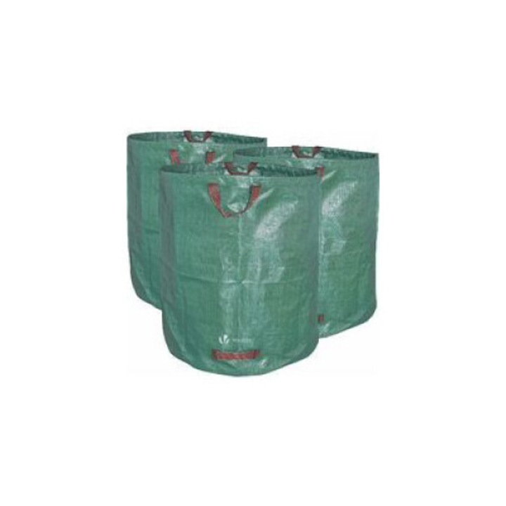 Чували за градински отпадъци Enforose, с капак, 272 литра, устойчив материал, подсилени дръжки, сгъваеми