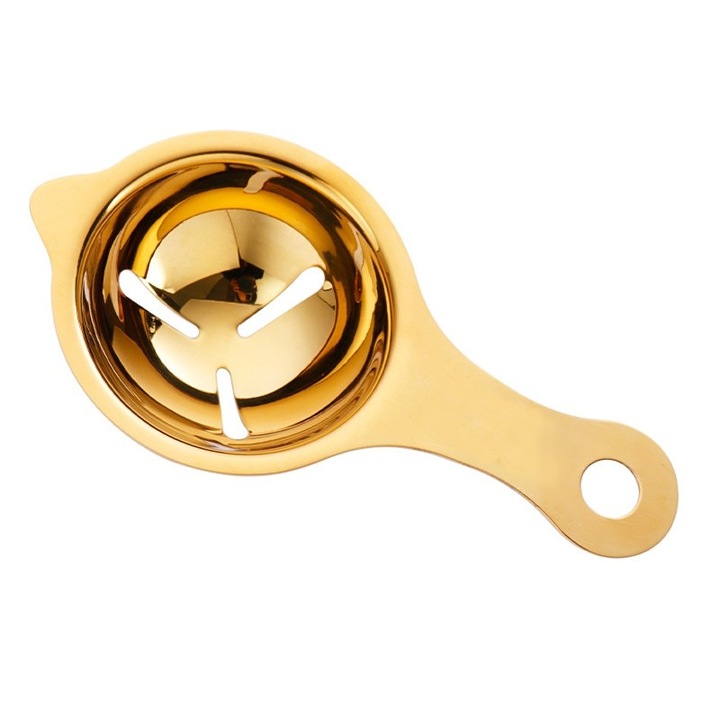 Separator de ouă, Cyrax, inox, ușor de folosit, auriu, 14x7.5 cm