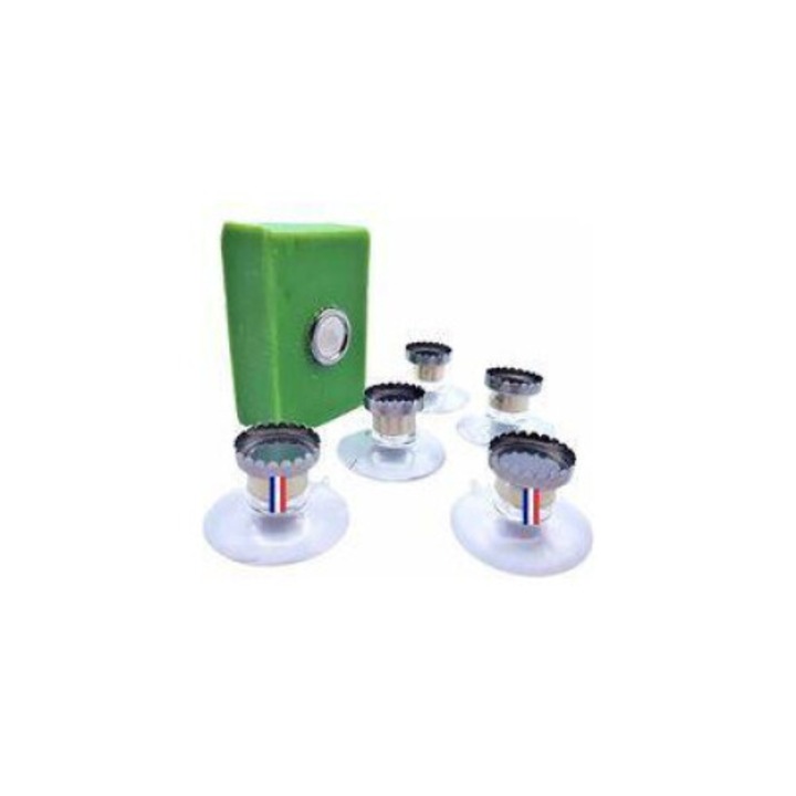 Suport magnetic pentru sapun, Enforose, design minimalist, montare cu ventuza, inox, usor de instalat