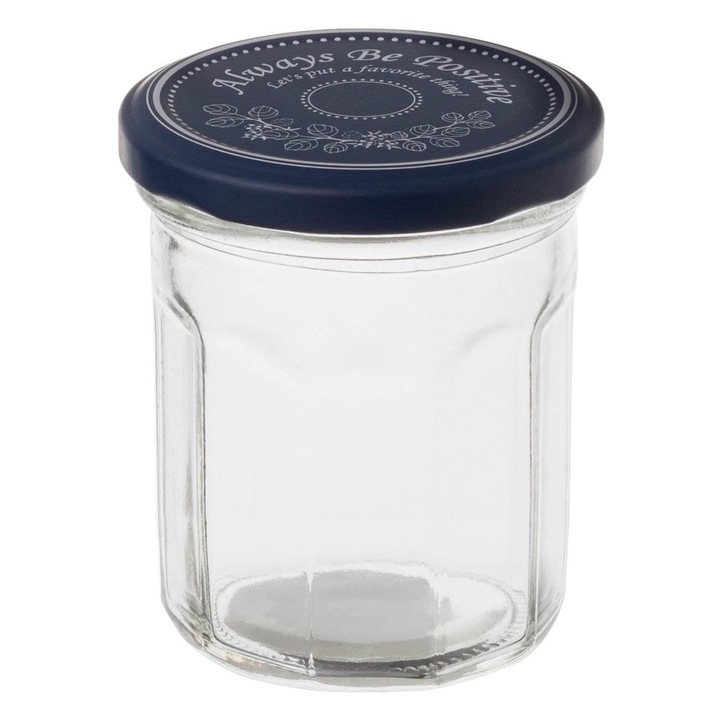 Üveg tárolóedény feliratos tetővel 280ml