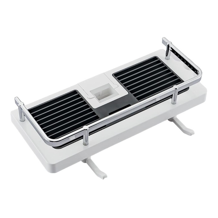 Suport de dus Enforose, instalare fara gaurire, inaltime ajustabila, ABS, design prietenos, pentru sapun si sampon