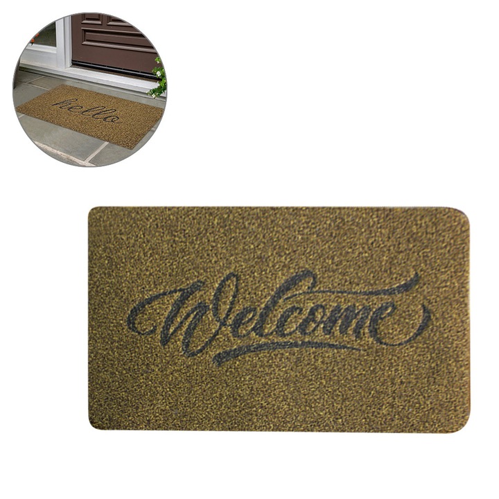 Bejárati szőnyegek, AMRINUGL, poliészter szál, barátságos dizájn, 40x60cm