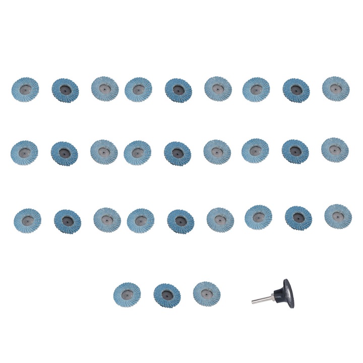Set discuri abrazive HERUSI 2in 5cm zirconia alumina albastru 40x60x80 grit cu suport