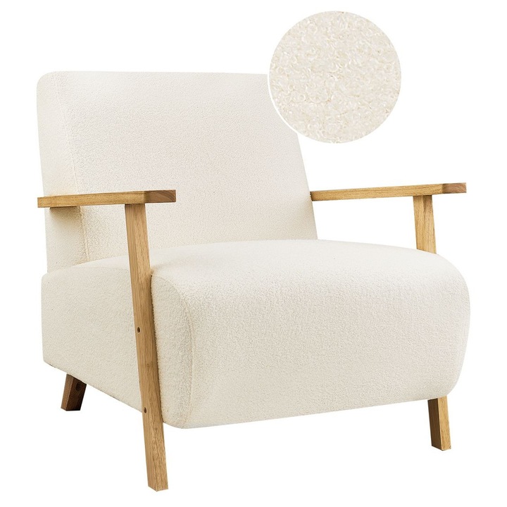 Fotoliu Lesja Boucle Bej deschis