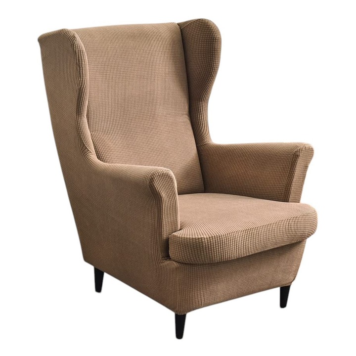 Калъф за седалка на пейка Enforose, жакард, защита от петна, противоплъзгащ дизайн, 100x100см, цвят камел