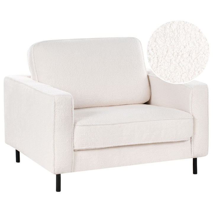 Fotoliu Savalen Boucle Alb